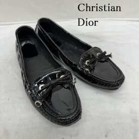 Christian Dior クリスチャンディオール スリッポン スリッポン Slip-on Shoes, Slip-ons エナメル フラット シューズ パンプス 36【USED】【古着】【中古】10099548