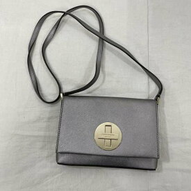 kate spade new york ケイト・スペード ニューヨーク ショルダーバッグ ショルダーバッグ Shoulder Bag wkru2256 ショルダーバッグ SILVER ガン メタル カウレザー クロスボディ ミニバッグ【USED】【古着】【中古】10100907