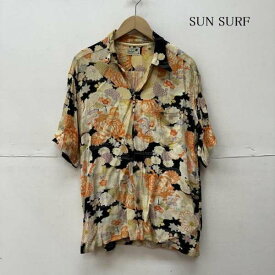 SUN SURF サンサーフ 半袖 シャツ、ブラウス Shirt, Blouse SS31811 KIMONO DESIGN 着物デザイン 半袖 レーヨン アロハシャツ【USED】【古着】【中古】10101191