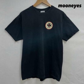 USED 古着 半袖 Tシャツ T Shirt MOON Equipped MOONEYES 00's Hanes KUSTOM PIN-STRIPING STUDIO 半袖 プリント Tシャツ BLK M【USED】【古着】【中古】10101750