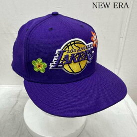 NEW ERA ニューエラ キャップ 帽子 Cap 59FIFTY ロサンゼルス レイカーズ 花柄 7 3/4【USED】【古着】【中古】10102249