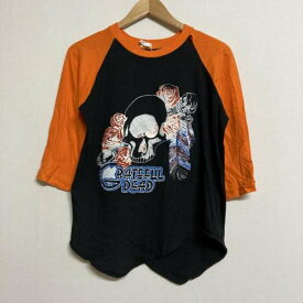 USED 古着 七分袖 Tシャツ T Shirt Paramount Grateful Dead スカル 薔薇 両面プリント 七分袖 ラグランスリーブ バンドTシャツ【USED】【古着】【中古】10102354