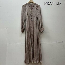 FRAY I.D フレイ アイディー ロングスカート ワンピース One-Piece Long Skirt ヴィンテージ フラワー サテン ジャガード ワンピ FWFO215258【USED】【古着】【中古】10102942