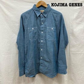 KOJIMAGENES コジマジーンズ 長袖 シャツ、ブラウス Shirt, Blouse 児島ジーンズ KOJIMA GENES シャンブレーシャツ マチ付き L【USED】【古着】【中古】10103710