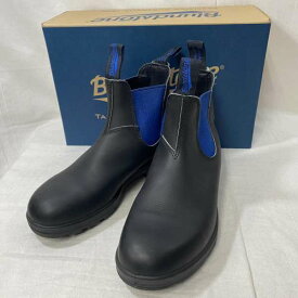 BLUNDSTONE ブランドストーン ショートブーツ ブーツ Boots Short Boots BS515500 サイドゴアブーツ ボルタンブラック/ブルー 24.5cm レザーブーツ LEATHER【USED】【古着】【中古】10103961
