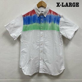 XLARGE エクストララージ 半袖 シャツ、ブラウス Shirt, Blouse X-LARGE 半袖シャツ ボタンダウン タイダイ 01162405 S【USED】【古着】【中古】10104049