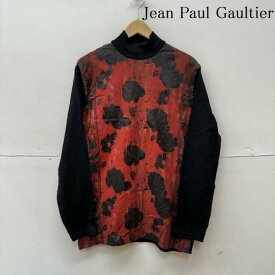 Jean Paul Gaultier ジャンポールゴルチエ 長袖 カットソー Cut and Sewn homme モックネック 長袖 カットソー バラ 薔薇 花【USED】【古着】【中古】10104063