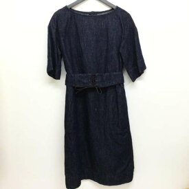 MACKINTOSH PHILOSOPHY マッキントッシュ フィロソフィー ひざ丈スカート ワンピース One-Piece Medium Skirt H5J93-792-29 デニム 半袖ワンピース ベルト付き【USED】【古着】【中古】10104255