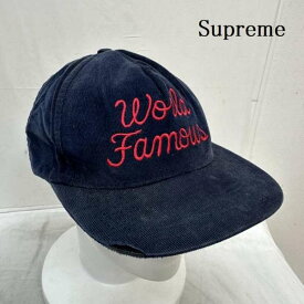Supreme シュプリーム キャップ 帽子 Cap World Famous コーデュロイ キャップ【USED】【古着】【中古】10104279