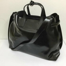 BURBERRY バーバリー トートバッグ トートバッグ Tote Bag Patent Soft Colfskin Banner Tote Bag イタリア製 2WAY トート&amp;ワンショルダー バッグ【USED】【古着】【中古】10104349