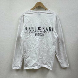 KARL KANI カールカナイ 長袖 Tシャツ T Shirt ロンT 長袖 Tシャツ クルーネック ロゴ メタリック プリント 刺繍 193K1109【USED】【古着】【中古】10104701