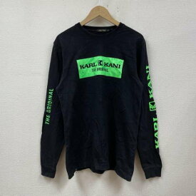 KARL KANI カールカナイ 長袖 Tシャツ T Shirt 長袖 Tシャツ ロンT ロゴ プリント Shirt クルーネック Z21004【USED】【古着】【中古】10104702