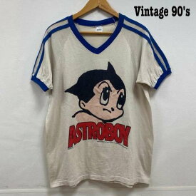 VINTAGE ヴィンテージ 半袖 Tシャツ T Shirt Augusta SPORTSWEAR 鉄腕アトム ASTROBOY リンガー Tシャツ 90's USA製 アニメ キャラクター L【USED】【古着】【中古】10104806