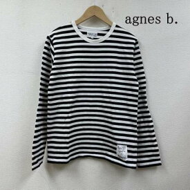 agnes b. アニエス・ベー 長袖 カットソー Cut and Sewn 長袖 カットソー ロンT シャツ ボーダー ロングスリーブ クルーネック BIOTOP【USED】【古着】【中古】10105284