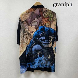 graniph グラニフ 半袖 シャツ、ブラウス Shirt, Blouse バットマン コラボ コミック 半袖シャツ【USED】【古着】【中古】10105333