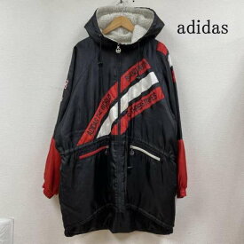 adidas アディダス ジャンパー、ブルゾン ジャケット、上着 Jacket ジャケット ジップアップ ブルゾン 裏ボア 裏起毛 ロゴ プリント 刺繍 フード付き サイズ105【USED】【古着】【中古】10105435