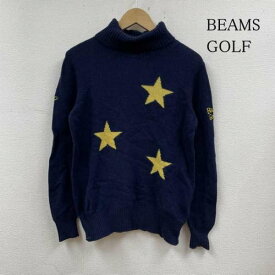 BEAMS GOLF ビームスゴルフ 長袖 ニット、セーター Knit, Sweater ニット セーター デザイン ゴルフ スター 星 タートル ハイネック ロゴ 刺繍【USED】【古着】【中古】10105742