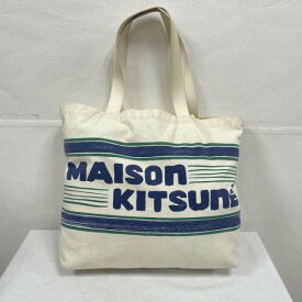 MAISON KITSUNE メゾンキツネ トートバッグ トートバッグ Tote Bag MAISON KITSUNE メゾンキツネ ペイントロゴ デザイン トートバッグ【USED】【古着】【中古】10105821