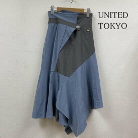 UNITED TOKYO ユナイテッドトウキョウ ロングスカート スカート Skirt Long Skirt ボタン アシンメトリー フィギュア パターン ラップ スカート 500244007【USED】【古着】【中古】10105892