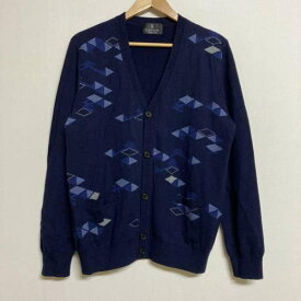 LANVIN ランバン 長袖 カーディガン Cardigan LANVIN ウール 幾何学 長袖 Vネックニットカーディガン LA-W8-53333【USED】【古着】【中古】10106403