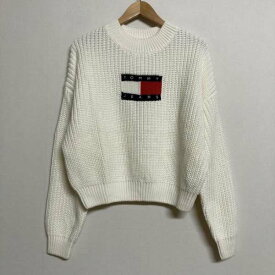 TOMMY JEANS トミー ジーンズ 長袖 ニット、セーター Knit, Sweater TOMMY JEANS 刺繍ロゴ ドロップショルダー クルーネックニット【USED】【古着】【中古】10106479