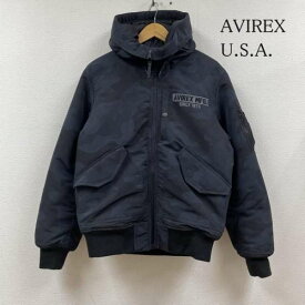 AVIREX U.S.A. アヴィレックス ジャンパー、ブルゾン ジャケット、上着 Jacket 6192208 ワッペン 刺繍入り TYPE MA-1 フライトジャケット 中綿入り 迷彩 カモフラ柄【USED】【古着】【中古】10106586