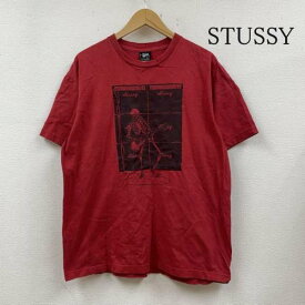 STUSSY ステューシー 半袖 Tシャツ T Shirt 半袖 Tシャツ ロゴ スカル ギター 骸骨 プリント クルーネック シャツ【USED】【古着】【中古】10106661