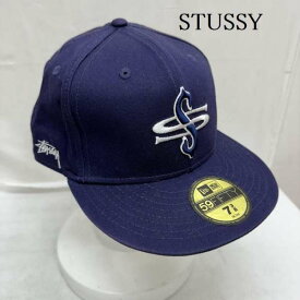 STUSSY ステューシー キャップ 帽子 Cap NEW ERA Fitted Cap コラボ キャップ 7 5/8【USED】【古着】【中古】10107300