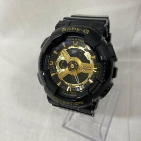 G-SHOCK ジーショック デジタル 腕時計 Watch Digital CASIO BABY-G BA-110-1AJF 10気圧防水 ブラック×ゴールド【USED】【古着】【中古】10107346