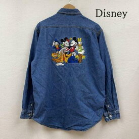 Disney ディズニー 長袖 シャツ、ブラウス Shirt, Blouse 90s 長袖 デニムシャツ THE DISNEY STORE ミッキーマウス ミニ― 刺繍【USED】【古着】【中古】10107688