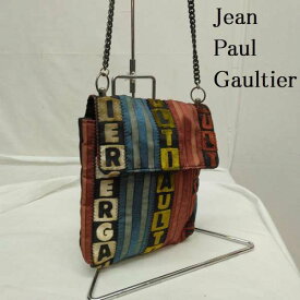 Jean Paul Gaultier ジャンポールゴルチエ ショルダーバッグ ショルダーバッグ Shoulder Bag ショルダーバッグ チェーン 切り替え ロゴ【USED】【古着】【中古】10108482