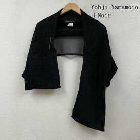 Yohji Yamamoto ＋Noir ヨウジヤマモト プリュス ノアール 半袖 カーディガン Cardigan 変形 アシンメトリー プリーツ ニット ボレロ カーディガン NA-J08-602【USED】【古着】【中古】10108801