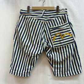 EVISU エヴィス ショートパンツ パンツ Pants, Trousers Short Pants, Shorts ストライプ ハーフパンツ カモメ【USED】【古着】【中古】10109141