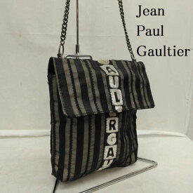 Jean Paul Gaultier ジャンポールゴルチエ ショルダーバッグ ショルダーバッグ Shoulder Bag ショルダーバッグ チェーン 切り替え ロゴ【USED】【古着】【中古】10109229