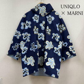 UNIQLO ユニクロ コート一般 コート Coat UNIQLO × MARNI 22SS ブロックテック ハーフコート ジップアップ 花柄 総柄 タグ付き 211-451545【USED】【古着】【中古】10109442