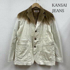 USED 古着 ジャケット、ブレザー ジャケット、上着 Jacket KANSAI 90s フレンチ ワーク カバーオール ジャケット グラデーション ブリーチ加工【USED】【古着】【中古】10110379