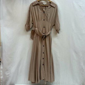 rienda リエンダ ロングスカート ワンピース One-Piece Long Skirt 110ES633-2050 ビッグカラー ウエストタック シャツワンピ【USED】【古着】【中古】10116793