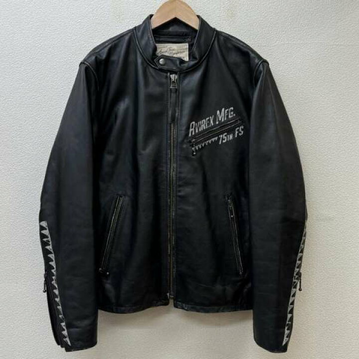AVIREXアヴィレックスシングルライダースタイガーシャークダメージ加工