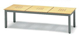 ロビーチェア 木製座面 幅1460mm ロビー椅子 ソファ ベンチ 待合椅子 ナチュラル 3人用 国産 スチール脚 塗装 SANKEI サンケイ CL373-MW