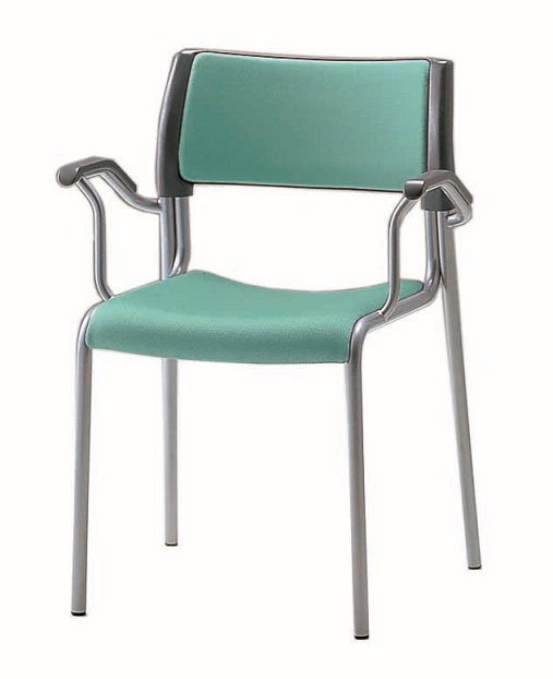 国産 会議 椅子 イス 4本脚 粉体塗装 CM321-MY ミーティングチェア 肘付 商品 アウトレット サンケイ オレフィンクロス張り 新作