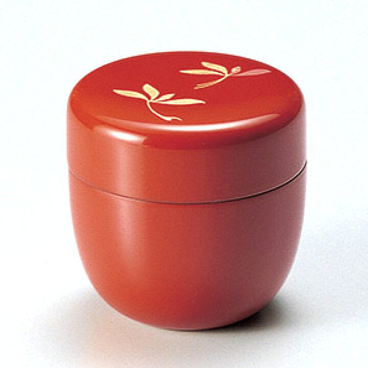 楽天市場】中棗 蘭 朱漆塗りのお棗（なつめ） 茶道 茶道具 茶器 12  