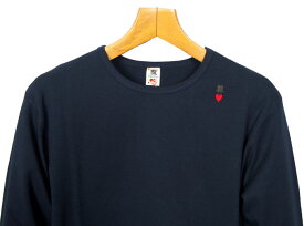 Bohemians (ボヘミアンズ)定番　長袖Tシャツスパンリブ素材　ボヘミアンズの人気デザイン 刺繍　LOVE&HAT 適度な厚みと伸縮性　年間定番商品