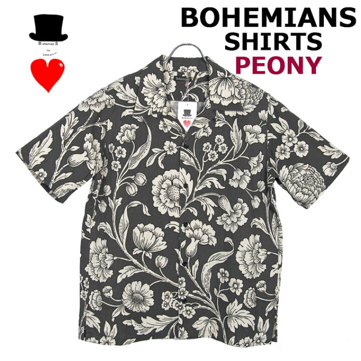 楽天市場】Bohemians (ボヘミアンズ)半袖オープンシャツ PEONY 