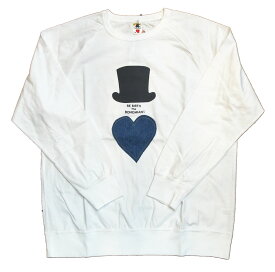 Bohemians (ボヘミアンズ)長袖ラグランTシャツ　カットソーLOVE&HAT　DENIM（ラブアンドハット　デニム）ハートがデニムのパッチワークです綿100％ヘビーウェイト天竺使用　スエットの様な感覚抜群の着心地　日本製　送料無料