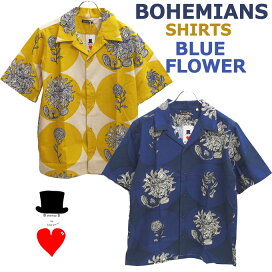 楽天市場】Bohemians (ボヘミアンズ)半袖シャツ ブルーフラワー
