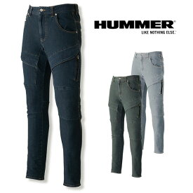 【スーパーSALE限定価格】HUMMER ハマー 368-1 Wストレッチスリムパンツ オールシーズン用 メンズ 作業服 作業着 スボン