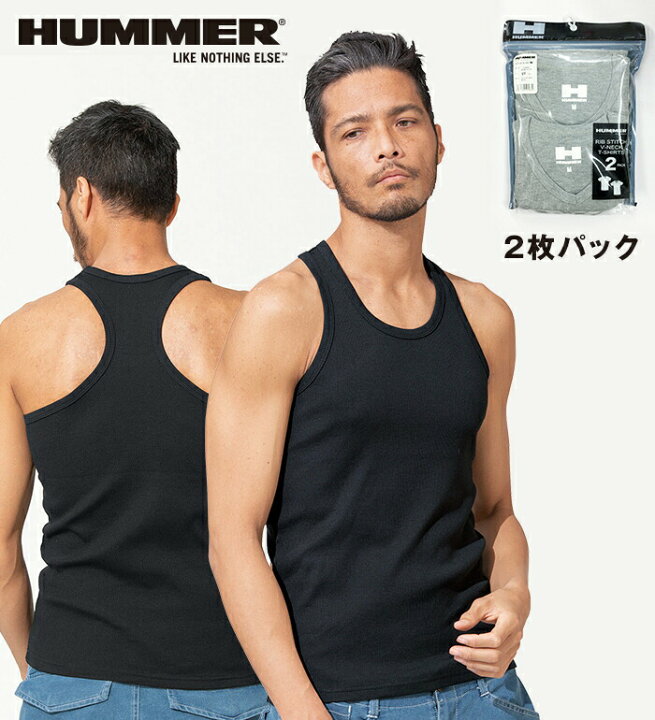 楽天市場】HUMMER ハマー 9044-15 ノースリーブ2枚組 春夏用 メンズ hLAmラムのタンクトップ薔薇柄40