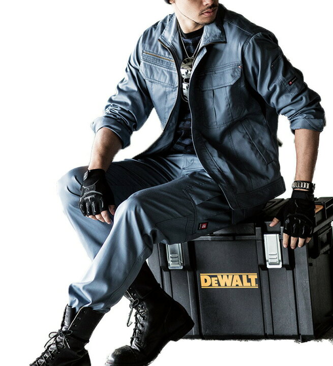 楽天市場 かっこいい作業服 かっこいい作業着 春夏用メンズ バートル Burtle 6101 長袖ジャケット 衣 職 自由 作業服 事務服