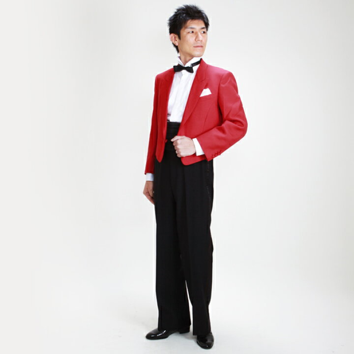 楽天市場 メンズタキシード スペンサー タキシード レンタル ｍ ｌサイズ 165cm 172cm 赤 結婚式 スーツ パーティー 宴会 二次会 船上パーティ クルージング Nt 50 あす楽対応 往復送料無料 レンタル 貸衣装ネット便