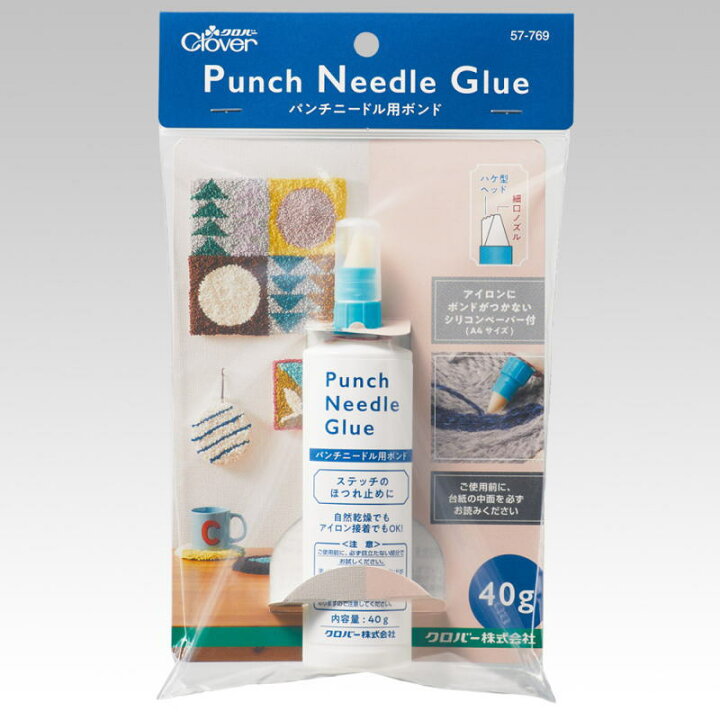 楽天市場 Punch Needle Glue パンチニードル用ボンド 種類 水性形接着剤成分 ウレタン アクリル樹脂50 水50 内容量 40ｇ 手芸と生地の店 いすず
